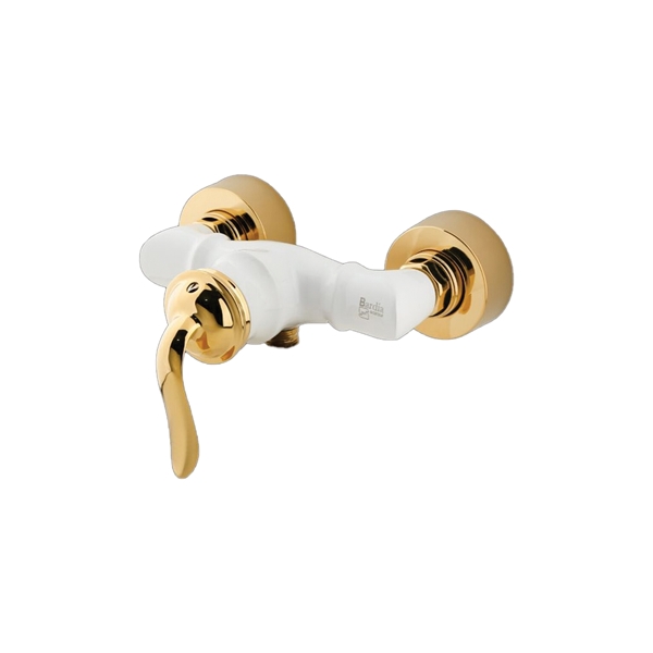 تصویر  شیر توالت شیر آلات بردیا - مدل شایگان سفید طلایی